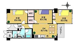 ライオンズマンション大森 3DKの間取図画像