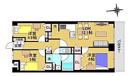 ファミール東糀谷 3LDKの間取図画像