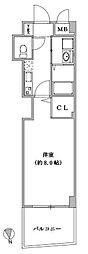 フォレスト梅田西 1Kの間取図画像