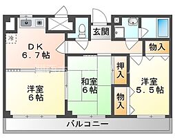 間取図画像 3DK