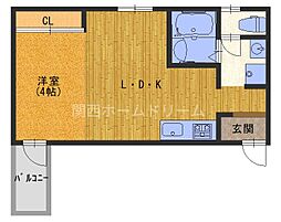 Halelea 3階1LDKの間取り