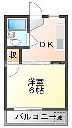 プレアール守口大和田 1DKの間取図画像
