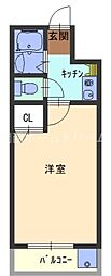 Mプラザ竜田通 1Kの間取図画像