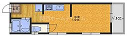 朝日マンション ワンルームの間取図画像
