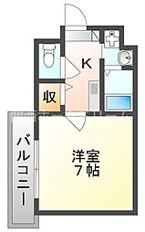 M'PLAZA門真駅前 1Kの間取図画像