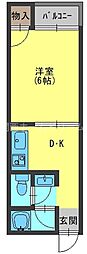 ハイツタカハシ 1DKの間取図画像
