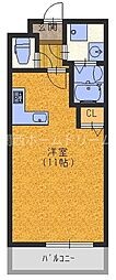 パーラム守口 ワンルームの間取図画像