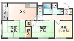 アヴニール2番館 3DKの間取図画像