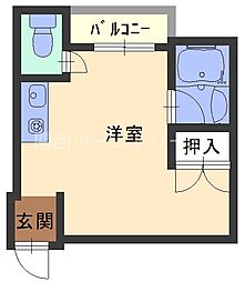 プレアール門真 ワンルームの間取図画像