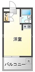 パールハイツ野里 ワンルームの間取図画像