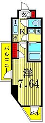 ウェスタ 6階1Kの間取り