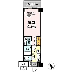 サンジョイアゼロ 2階1Kの間取り