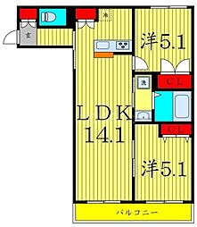 間取図画像 2LDK