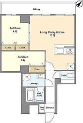 間取図画像 2LDK
