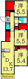 仮称 南葛西2丁目メゾン 3LDKの間取図画像