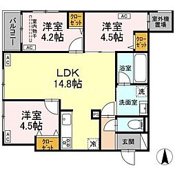 MOCRAFT中葛西 3LDKの間取図画像