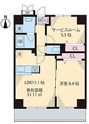 インペリアルパーク1 1SLDKの間取図画像