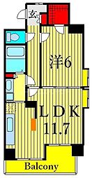 オザレア葛西1 1LDKの間取図画像