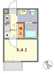 アットリラ南行徳 1Kの間取図画像