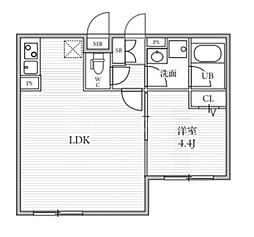 THE PALMS大島 1LDKの間取図画像