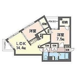 イリップス船堀 2LDKの間取図画像