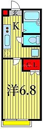 クレアーレ瑞江6 1Kの間取図画像