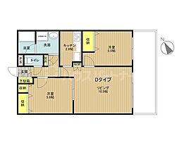イリップス船堀 2LDKの間取図画像