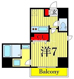 ジェノヴィア南砂町スカイガーデン 1Kの間取図画像