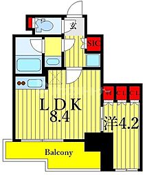パークアクシス東陽町レジデンス 1LDKの間取図画像