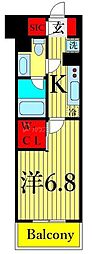 コンフォリア東陽町 1Kの間取図画像