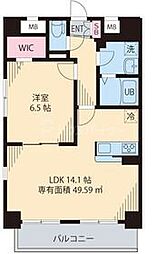 RoseWood篠崎 1LDKの間取図画像