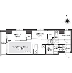 COMFORIALIV西葛西 2SLDKの間取図画像