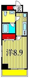 シャルマンショコラ 1Kの間取図画像