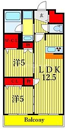 へーベルメゾン西葛西W 2LDKの間取図画像