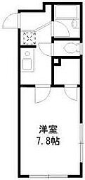 ラテル太田 1Kの間取図画像
