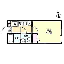 GraceHouse中葛西 1Kの間取図画像