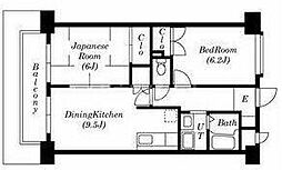 ペルシェール西葛西 2DKの間取図画像