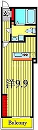 Glanz東瑞江 ワンルームの間取図画像