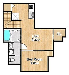 ルシェル葛西 1LDKの間取図画像
