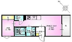 REGALEST 瑞江 1LDKの間取図画像