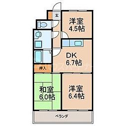 プラザ南行徳 3DKの間取図画像