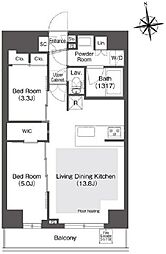 COMFORIALIV西葛西 2LDKの間取図画像