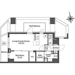 COMFORIALIV西葛西 1LDKの間取図画像