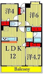 パークビューステージ東陽町 3LDKの間取図画像
