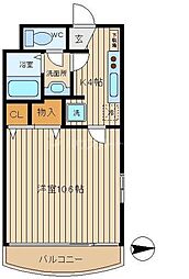 エクセレンテ 1Kの間取図画像