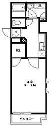 アヴァンセ 1Kの間取図画像
