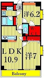 ベイシティ葛西2 1SLDKの間取図画像