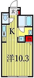 パラッツオ・マニフィコ ワンルームの間取図画像