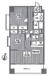 ロングエイト3 1SLDKの間取図画像