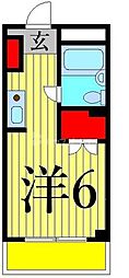 エスクロープラザ ワンルームの間取図画像